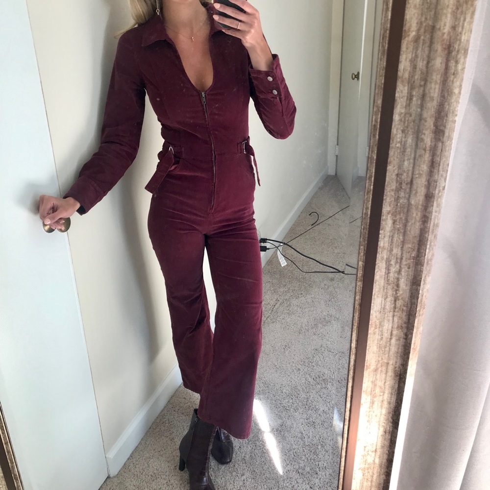 Free People - Corduroy Jumpsuit Mulberry